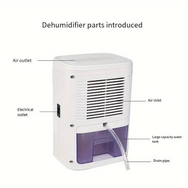 1pc 750ml portable mini dehumidifier for home, kitchen, bedroom, caravan, office, garage, bathroom, cellar - removes moisture, mold and moisture - compact and easy to use