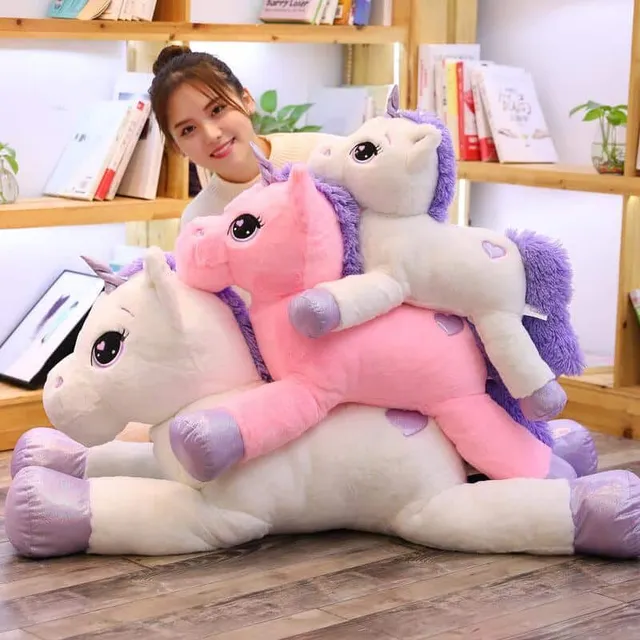 Unicorn de lux din pluș 80cm/110cm