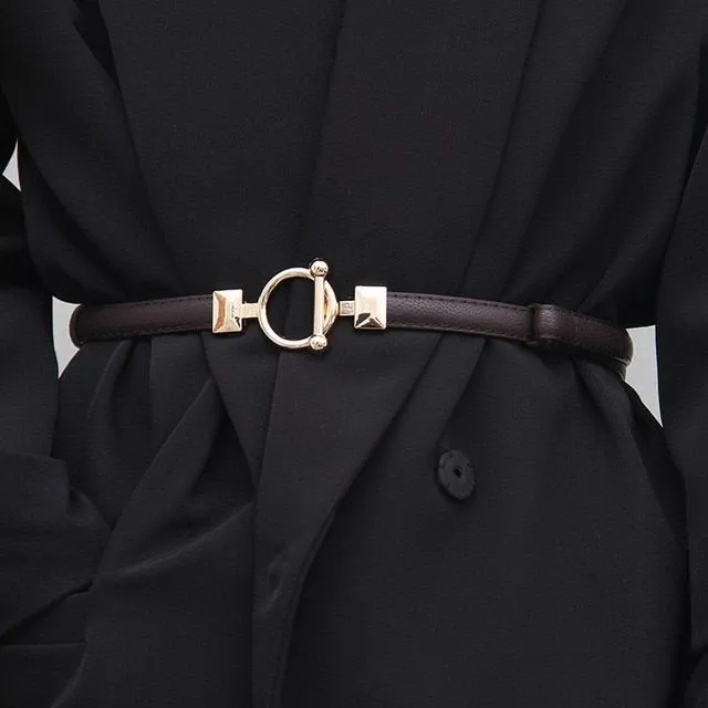 Women's leather belt