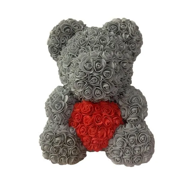 Gift teddy bear full of roses - more variants