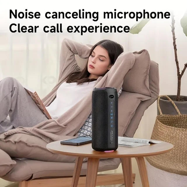 Transferable wireless speaker with subwoofer, 10 hours of music, dual pairing