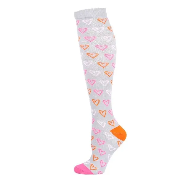 Compressed cross-country knee socks