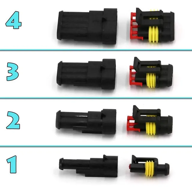 Waterproof Hid connectors, 1/2/3/4pin for electrical installation of vehicles, conductor connector, truck cabling