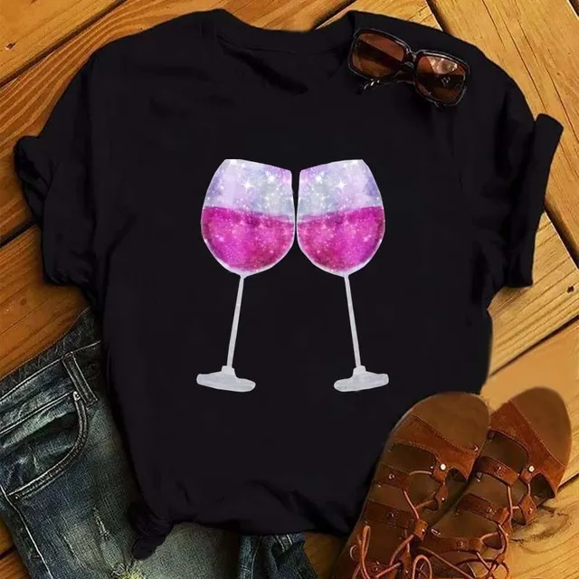 T-shirt da donna a tema vino