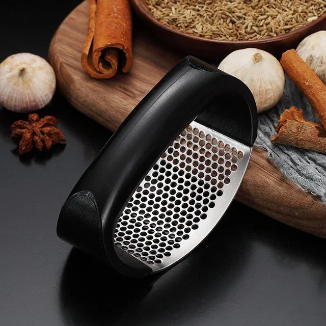 Stainless steel garlic press