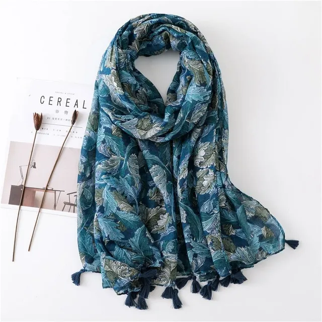 Luxury fine scarf with different patterns