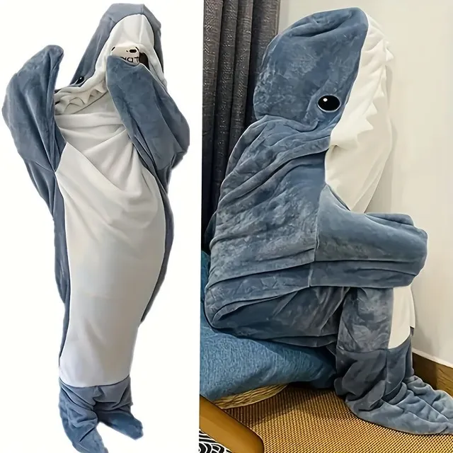 Shark blanket for adults with hood - Pleasant warm hug in the form of a shark