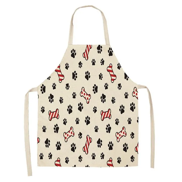 Kitchen apron with dog pattern