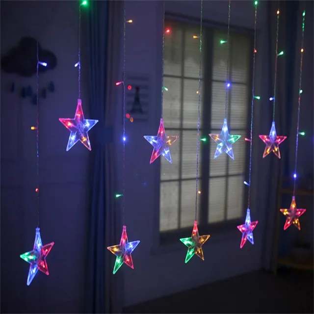 Christmas LED light chain with stars