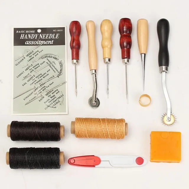 Set of tools for working with leather - 13 pieces