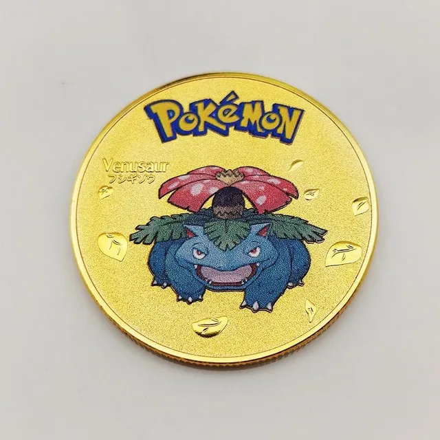 Pozłacana moneta kolekcjonerska Pokémon