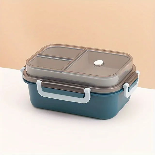 Practical two-storey microwave food box with spoon