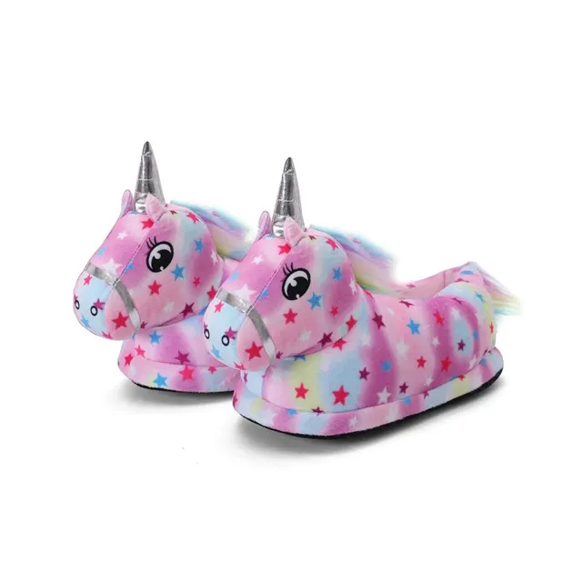 Papuci copii drăguți pentru salopetă / unicorn colorat