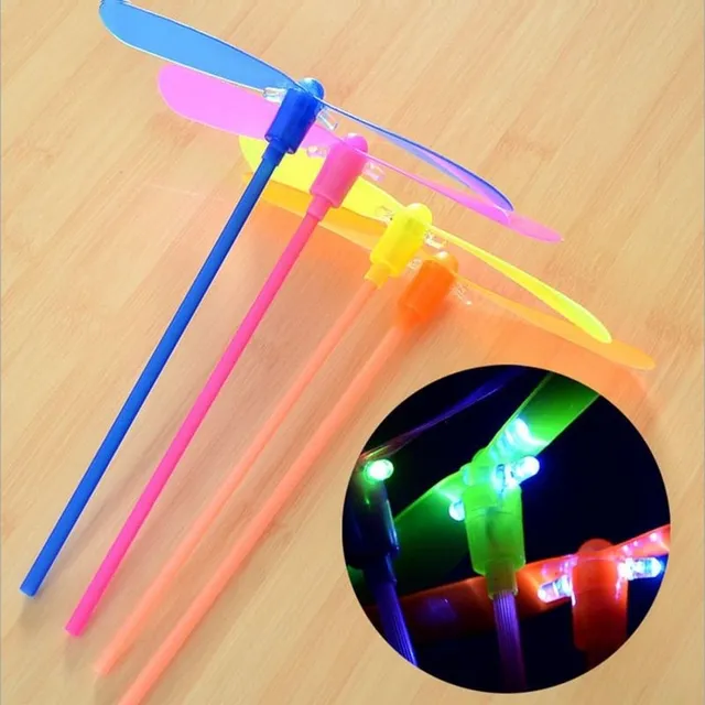 Plastic flying LED propeller for children - 10pcs