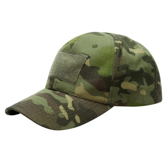 Military camouflage cap with Velcro