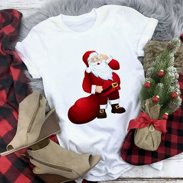 Ladies T-shirt with Christmas motif