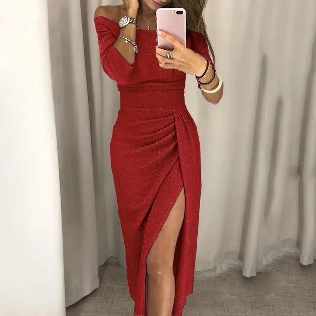 Kathy női elegáns estélyi ruha red s