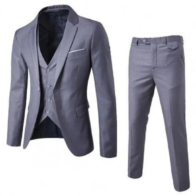 Men's luxury suit grey Erasmo seda l