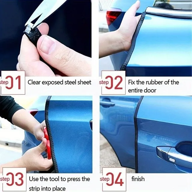 Ochranné gumové kliešte proti poškodeniu, hlučnosti a prachu pre vaše auto dvere