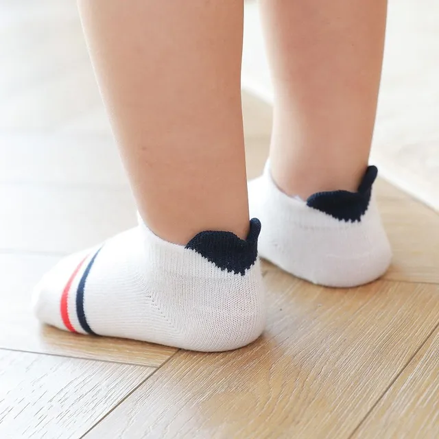 Dětské kotníčkové ponožky se srdíčky - 5 párů