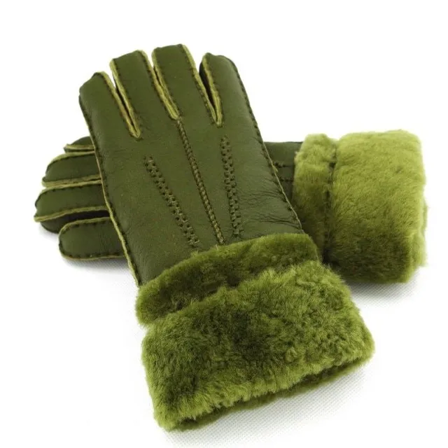 Dámske zimné rukavice z ovčej kože