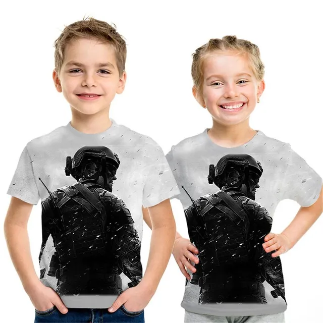 Baby T-shirt with cool 3D printing Call of Duty