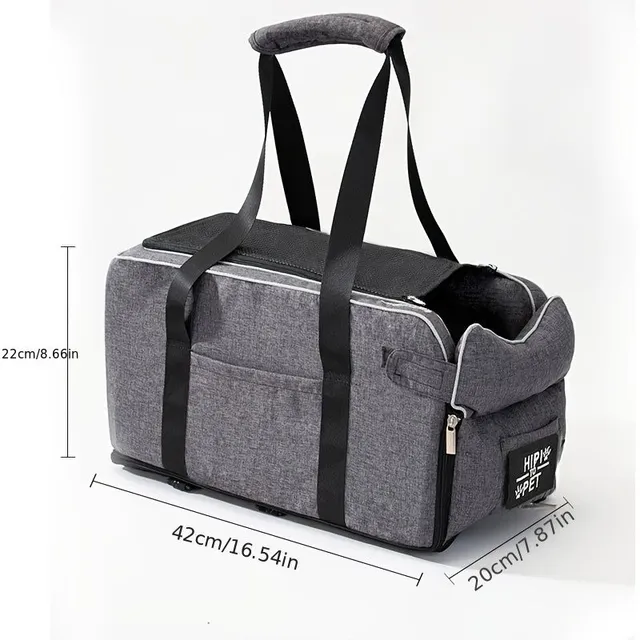 Comfortable car seat for pets with mounting on the back - Safe and comfortable travel for your dog or cat