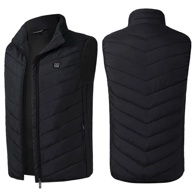 4 colors Unisex electric heated USB heat warm fabric winter vest black tag-xl