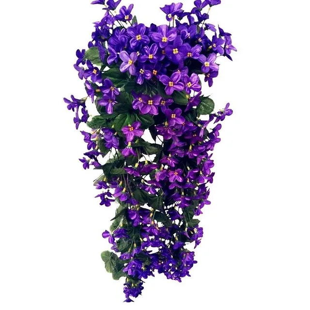 Hanging artificial orchids with silk flowers