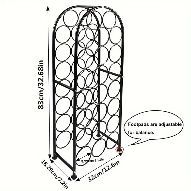 Table rack for wine of metal, arc, freestanding (1 pcs)