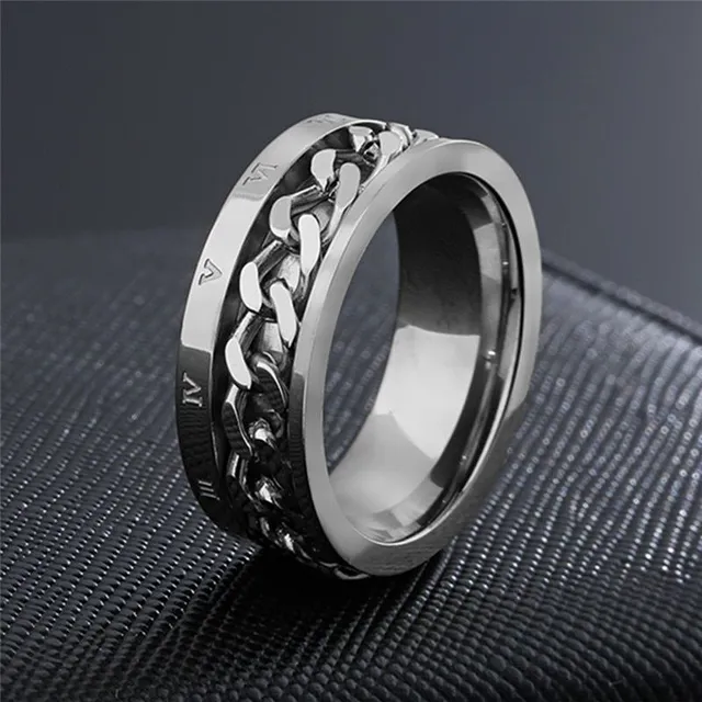 Pánský elegantní prsten - jemný vzor