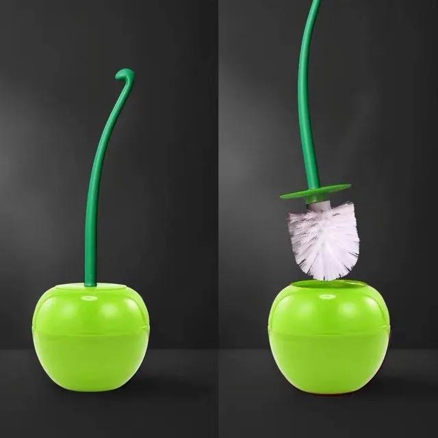 Toilet brush in the shape of a cherry