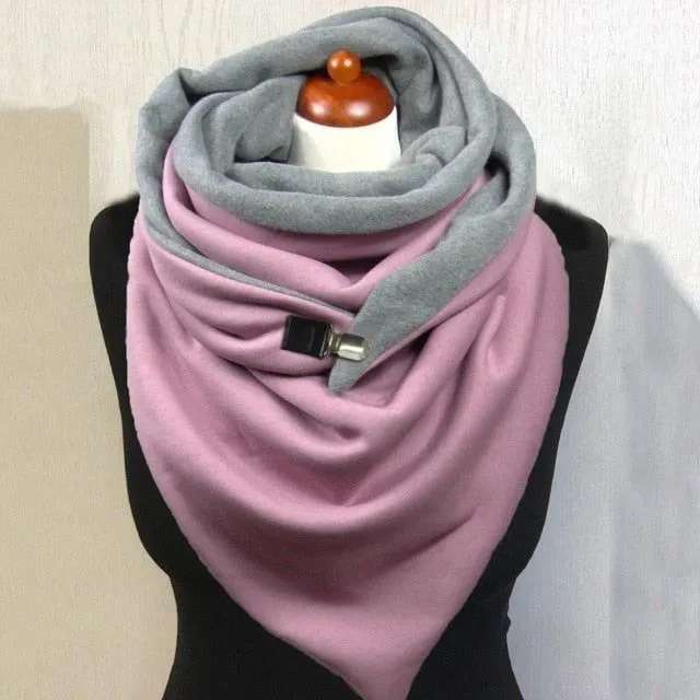 Women's warm elegant triangle wrap scarf