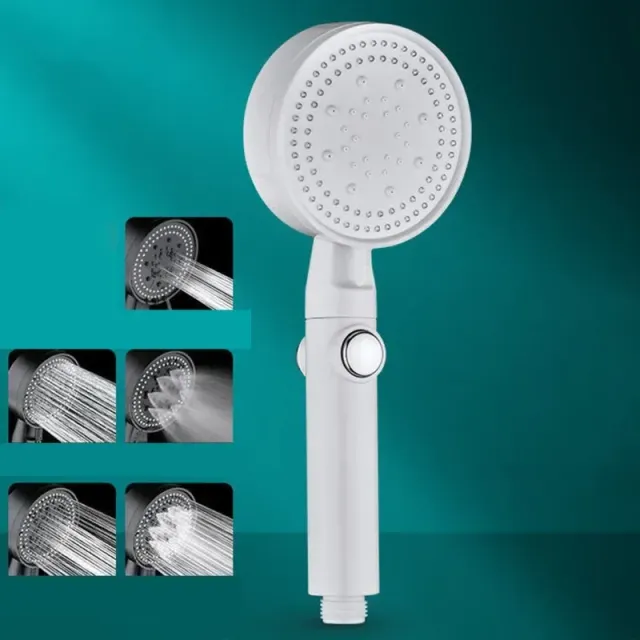 Úspora sprchovej hlavy s nastaviteľným vysokým tlakom vody a jedným tlačidlom zastaviť vodu