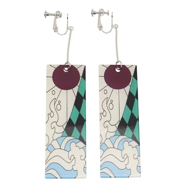 Trendy acrylic earrings - Hanafuda