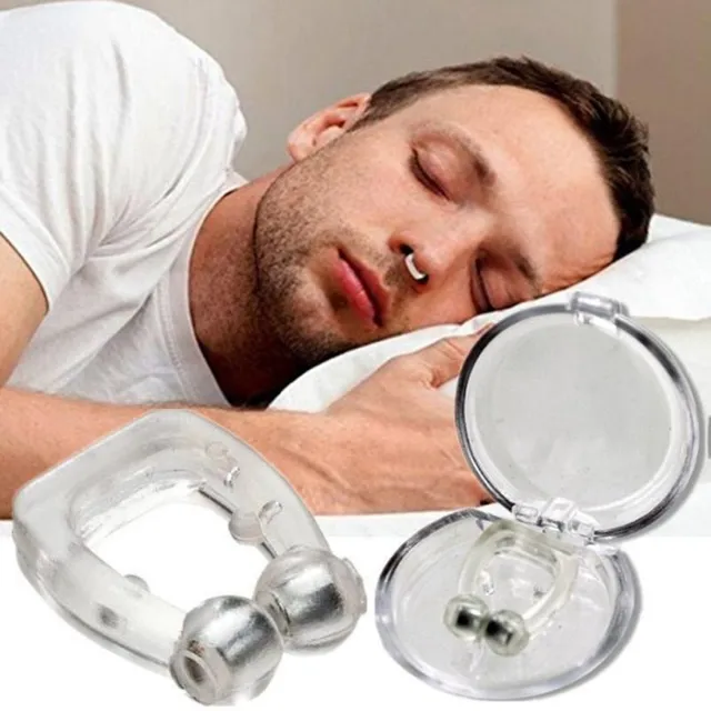 Magnetic silicone nose clip against snoring