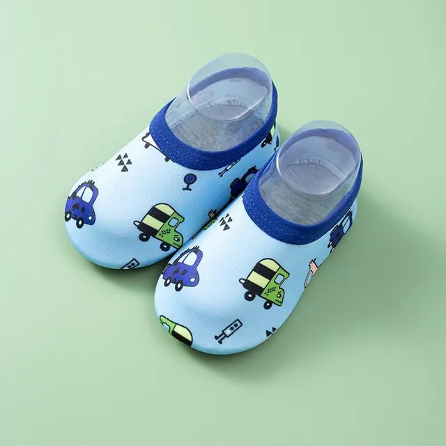 Children's original stylish modern colorful summer shoes in water with various prints Aofia