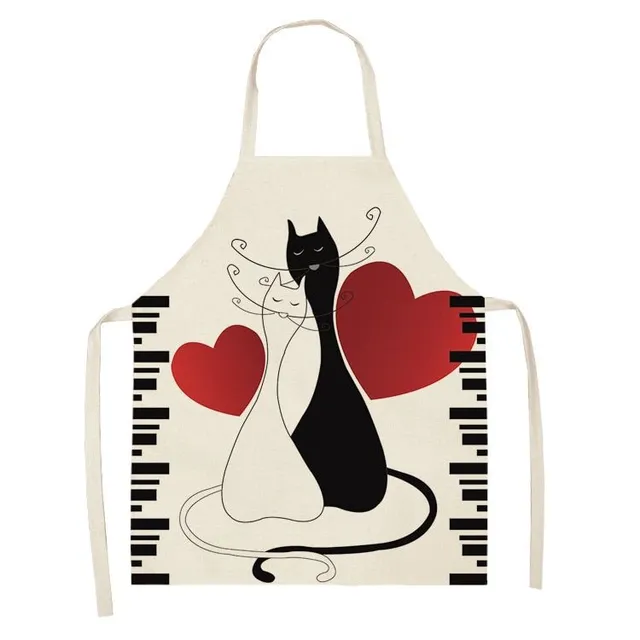 Stylish kitchen apron with cat motif Mini Me