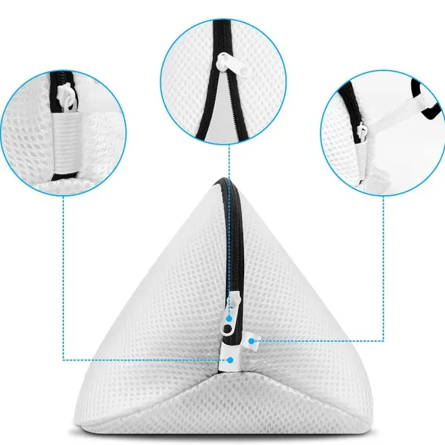 Networked laundry bags with zippers for washing machines, special filter against deformations