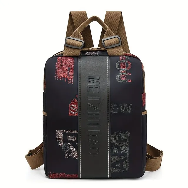 Ladies' anti-theft backpack with large capacity and fashion printing