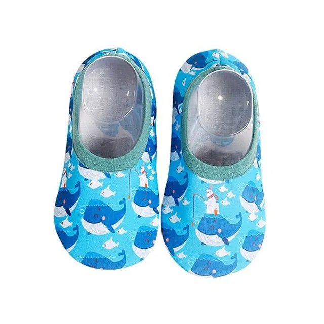 Children's modern stylish monochrome barefoot multicoloured slippers Laurence