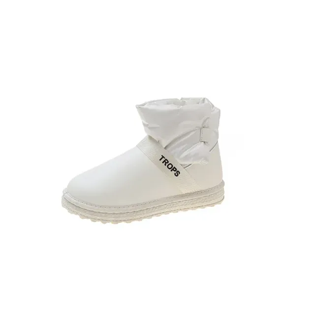 Sněhové boty pro ženy z PU materiálu, voděodolné, ve třech lesklých barvách a dostupné ve velikostech 36-40