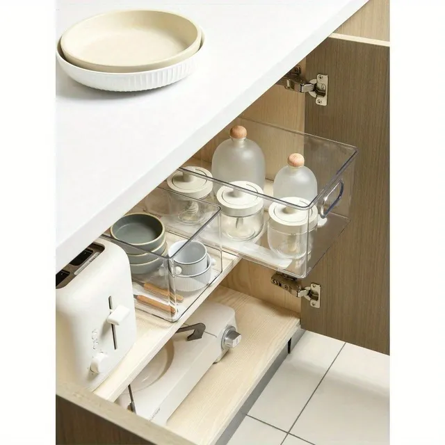 Slide rails biele zásuvky - Železnice pre šatník, kuchyňa, spálňa - Kuchyňa zásuvka - Košík