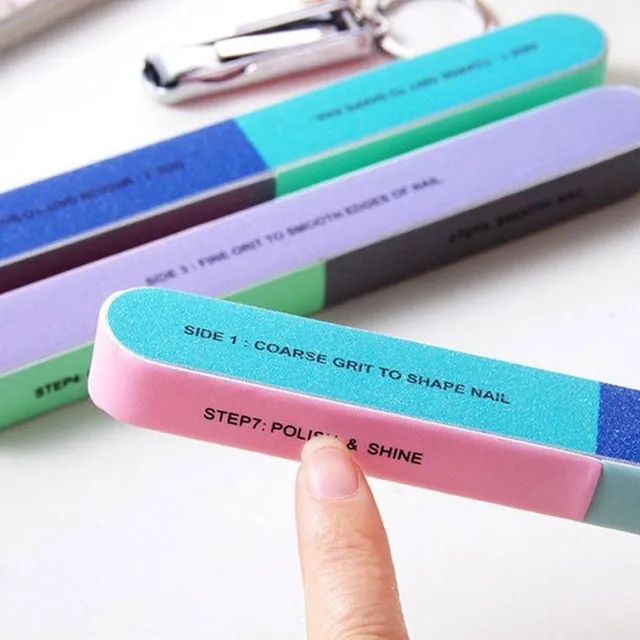 Nail file with different rudeness