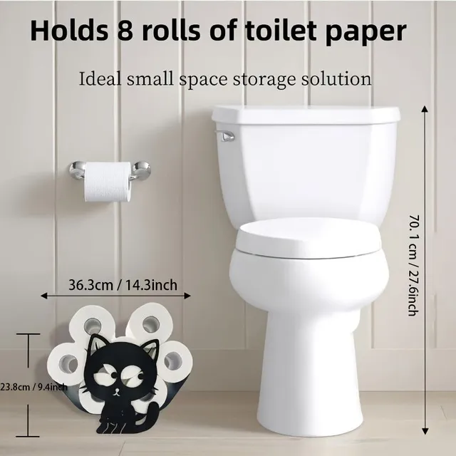 1pc Cute paper handkerchief holder with cat motif - household decoration, bathroom accessories