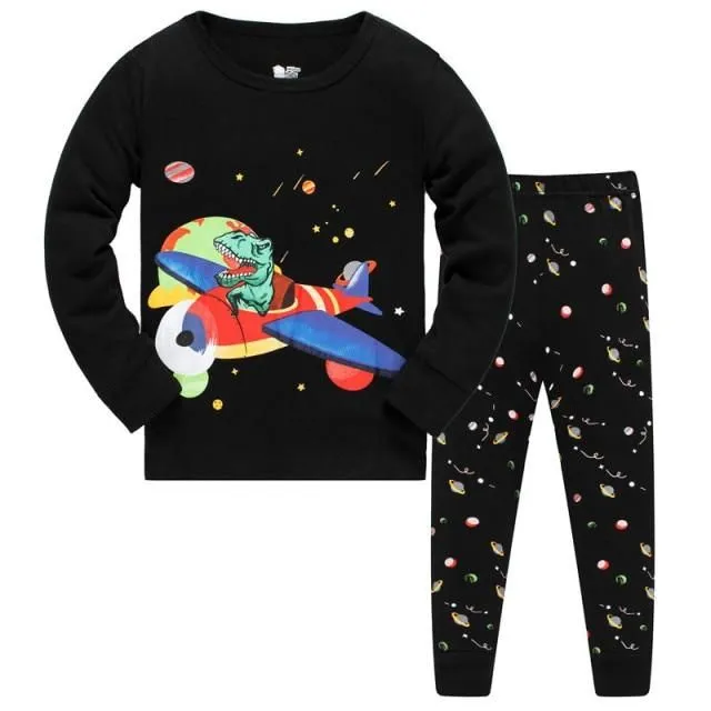 Children's two-piece pajamas with long sleeves