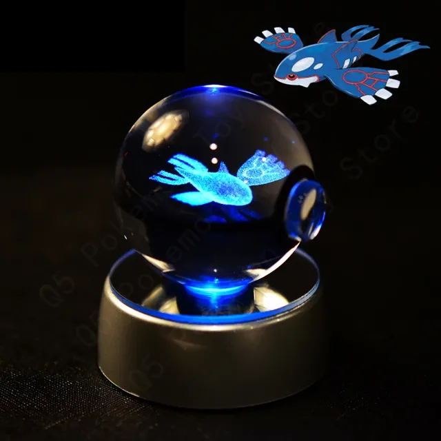 Cute Pokéball-shaped 3D table lamp with Pokémon motif