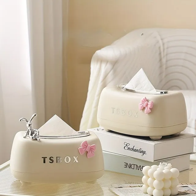 Decorative napkin box and small items with a home and office bottom