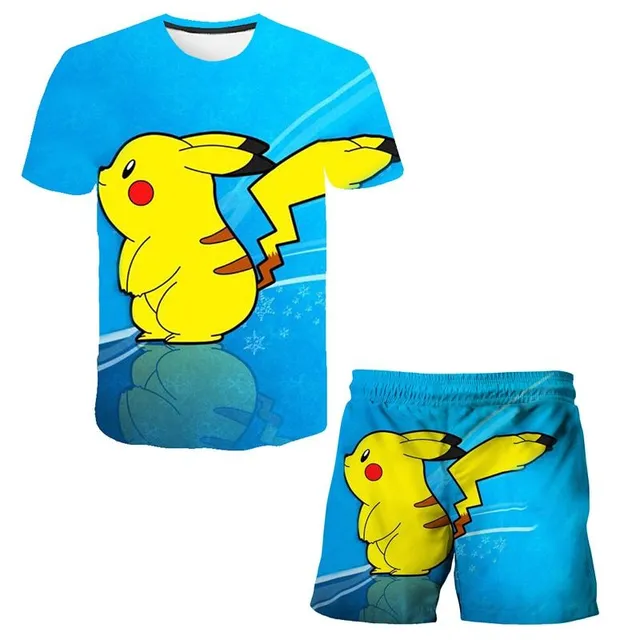 Set tricou și pantaloni scurți pentru copii Pokémon - 2 bucăți