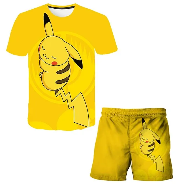 Set tricou și pantaloni scurți pentru copii Pokémon - 2 bucăți